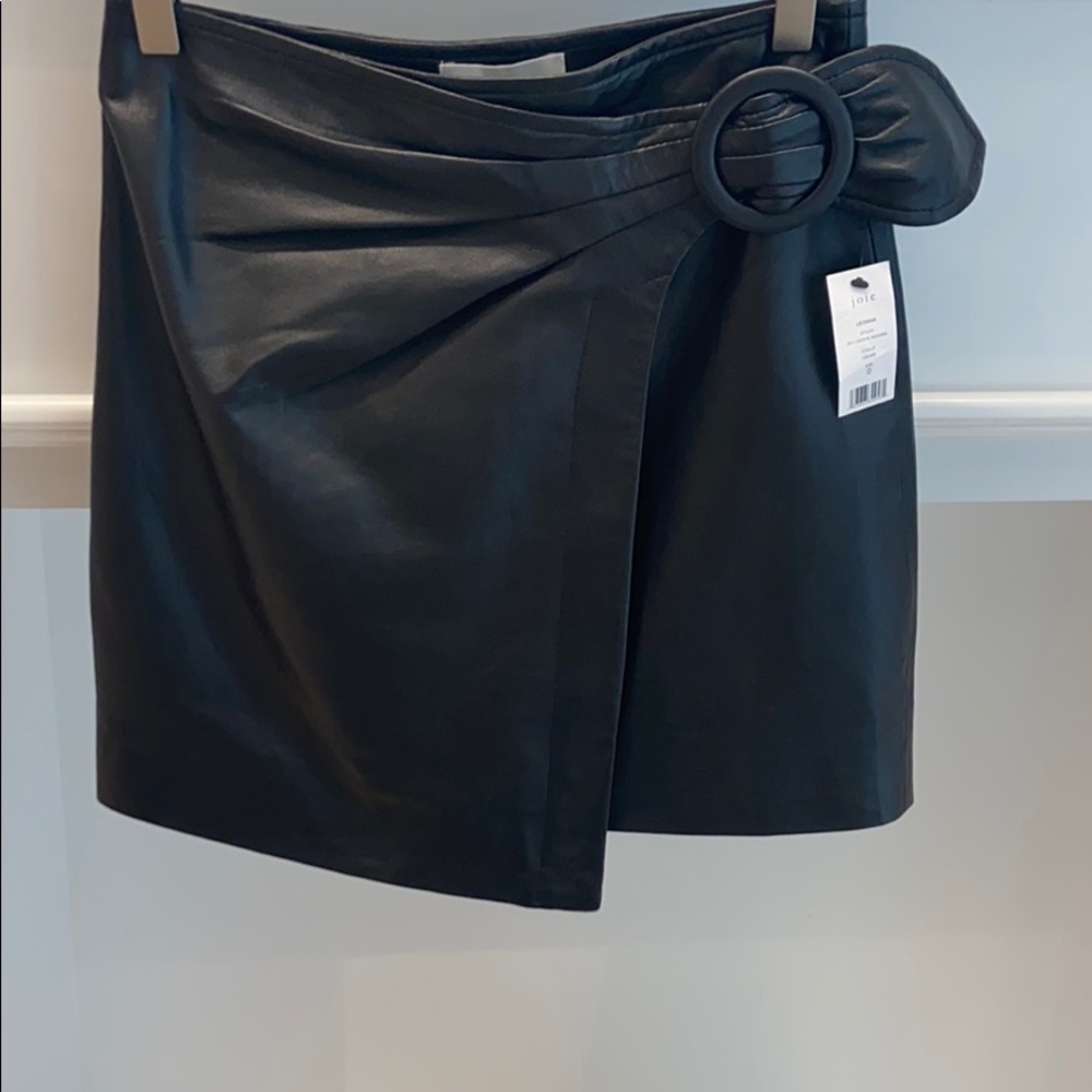Designer Real Leather Skirt